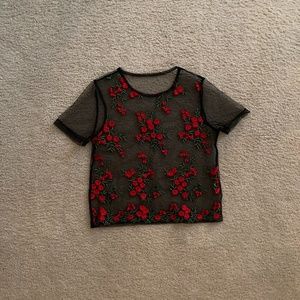 Flower Sheer Top